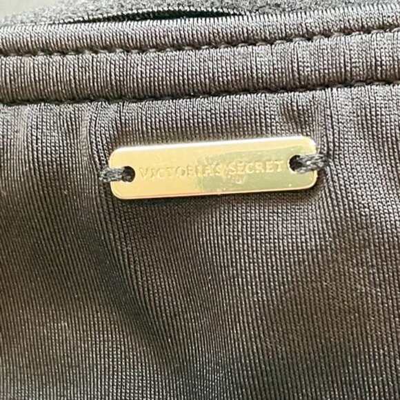 NWOT Victoria's Secret Swimsuit M One Piece Black Halter Ruched B1341 - Picture 3 of 8